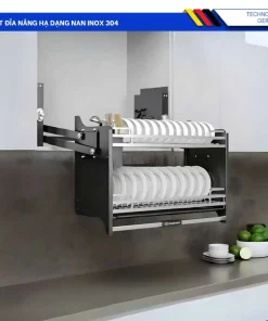 Giá bát đĩa nâng hạ dạng nan Inox 304