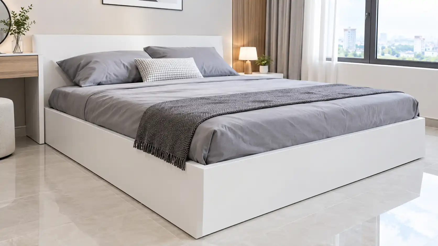 Giường ngủ bằng nhựa bệt sát sàn chống ẩm mốc và kháng nước tối ưu cho nhà tầng trệt