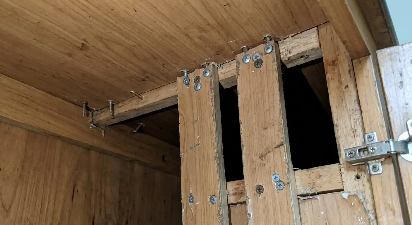 Khoảng cách điểm đỡ và kết cấu tủ bếp