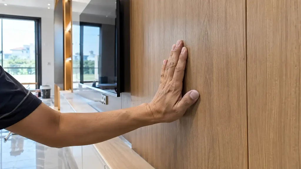 Kỹ thuật kiểm tra độ đầm chắc khi tấm nhựa nano bị phập phùng trên vách tường