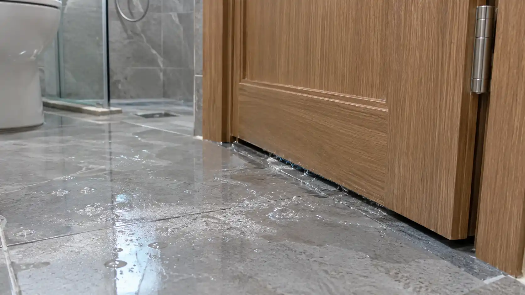 Cửa composite nhà vệ sinh cần lưu ý gờ đá hạ bậc và tránh tiếp xúc hóa chất tẩy rửa mạnh