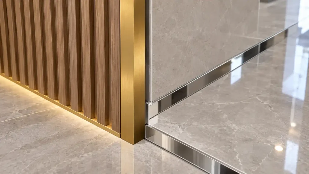 Nên dùng nẹp nhôm trang trí hay nẹp inox 304 cho sàn và vách ốp
