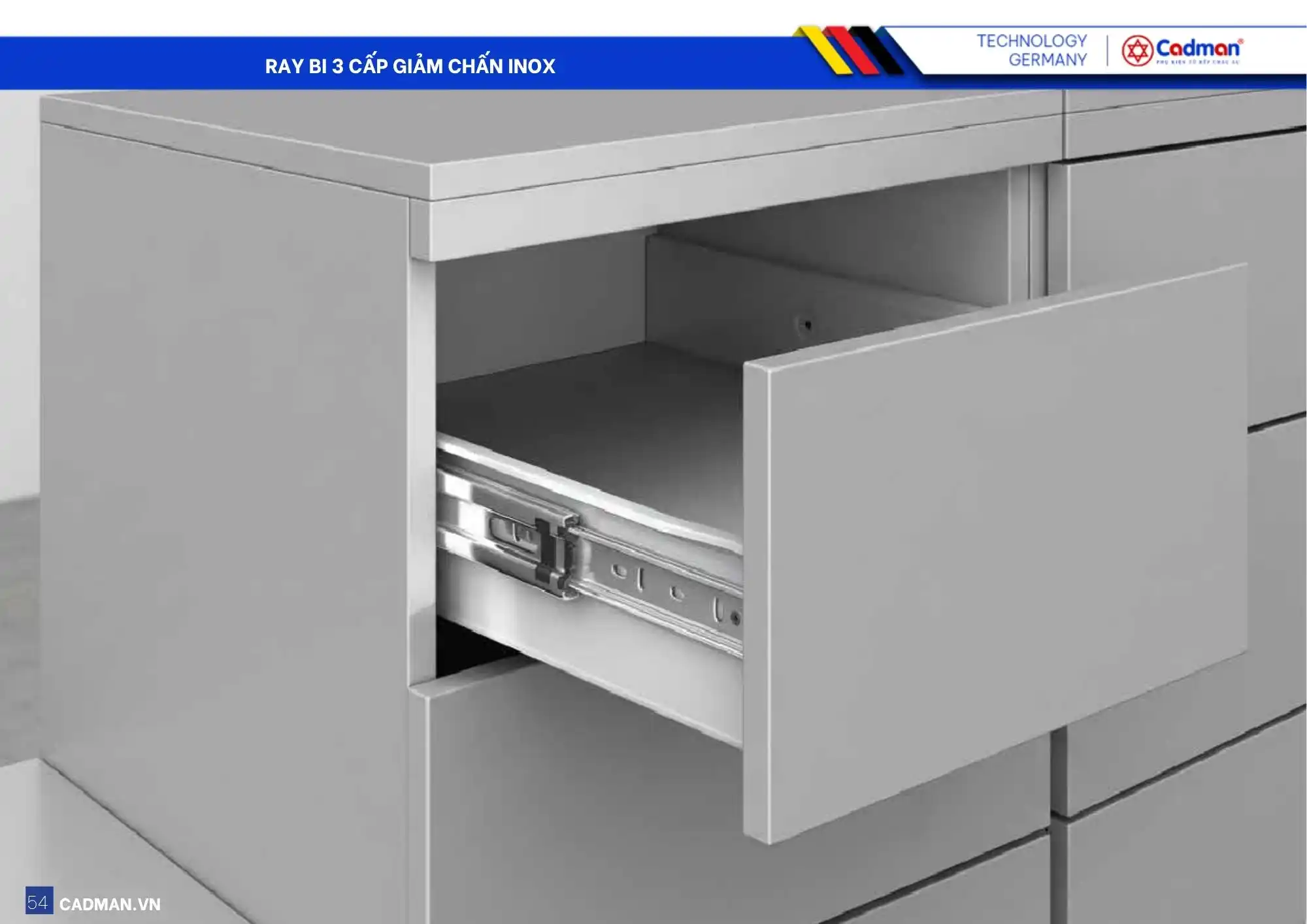 Ray Bi 3 Cấp Giảm Chấn Inox