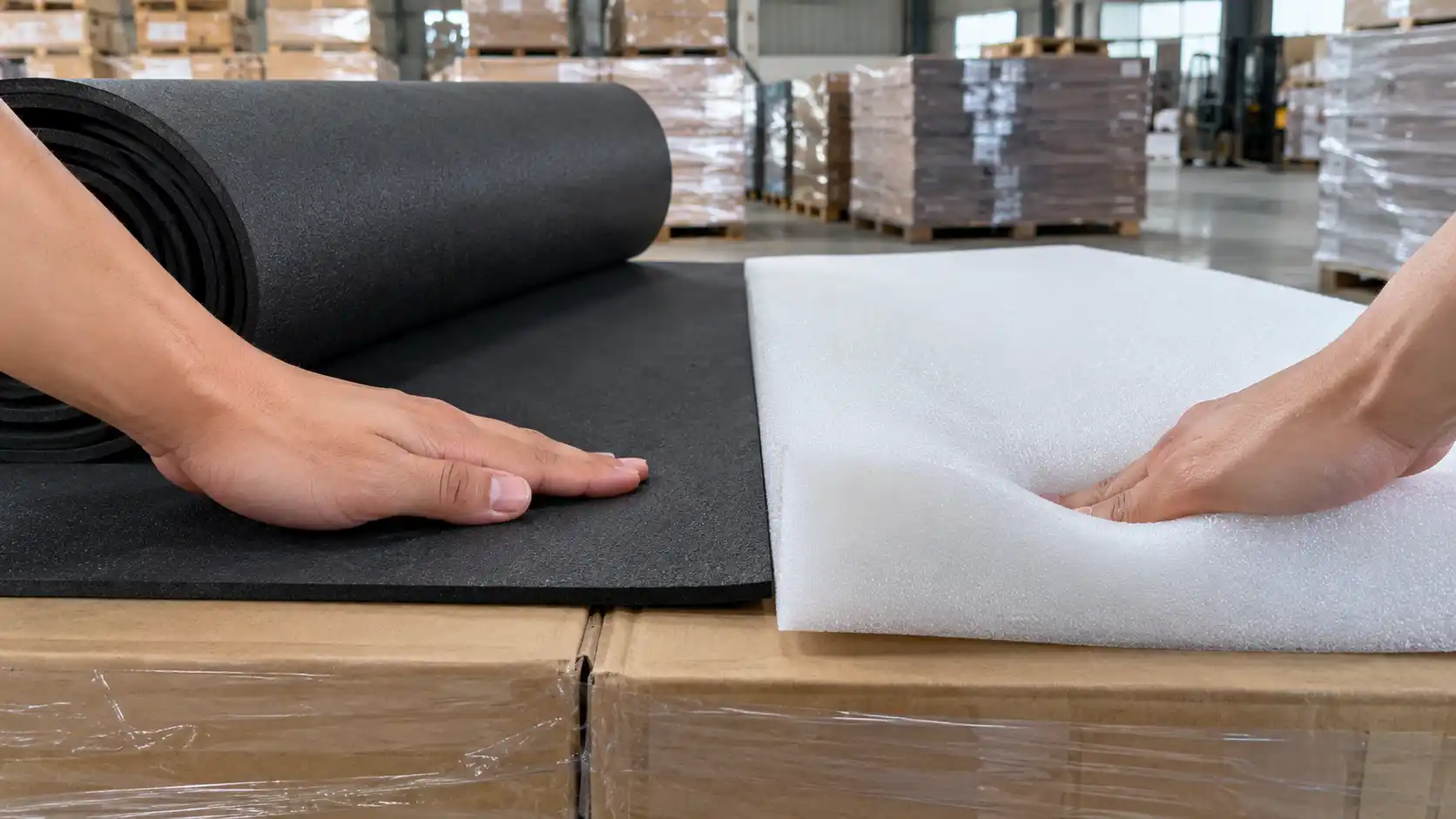  So sánh xốp lót IXPE 2mm chịu nén tốt và xốp PE trắng quá dày gây lún sàn