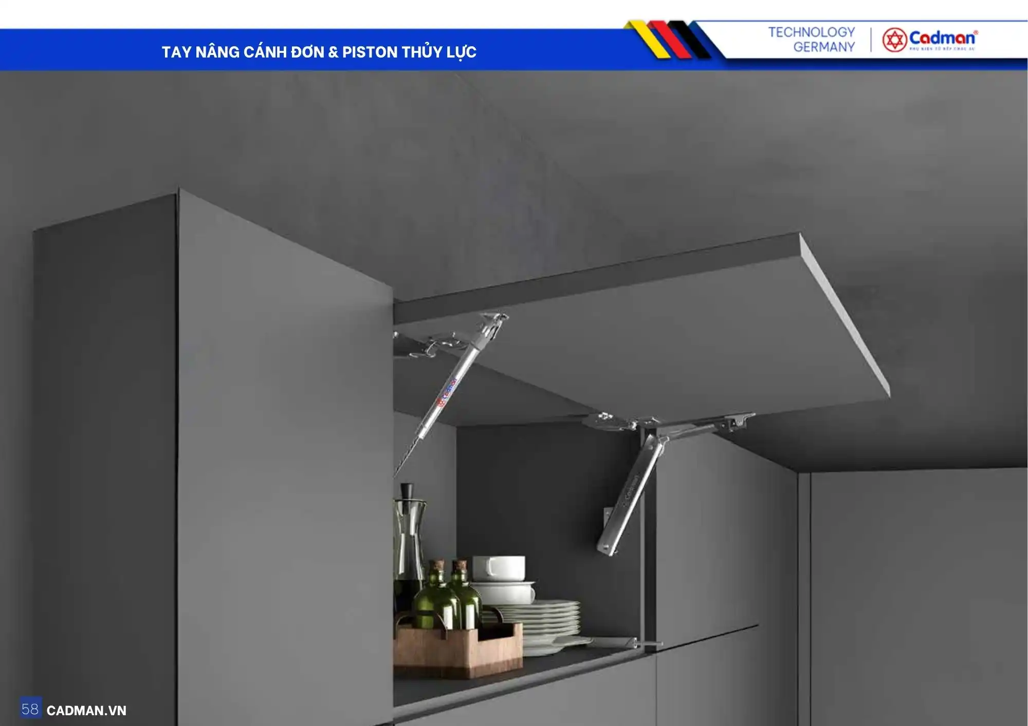 Tay Nâng Cánh Đơn & Piston Thủy Lực