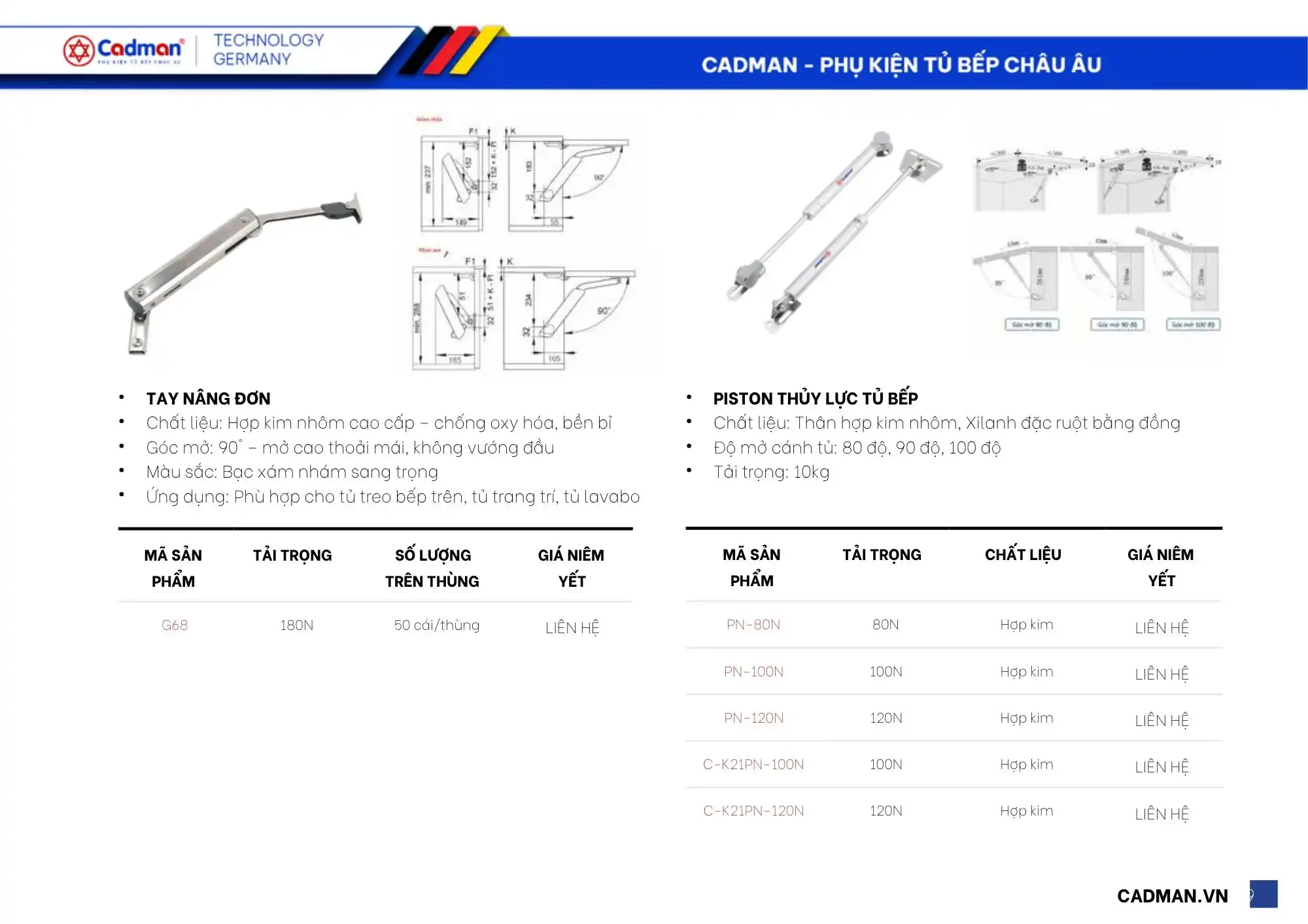 tay-nang-don-piston-thong-so-kich-thuoc Tay Nâng Cánh Đơn & Piston Thủy Lực