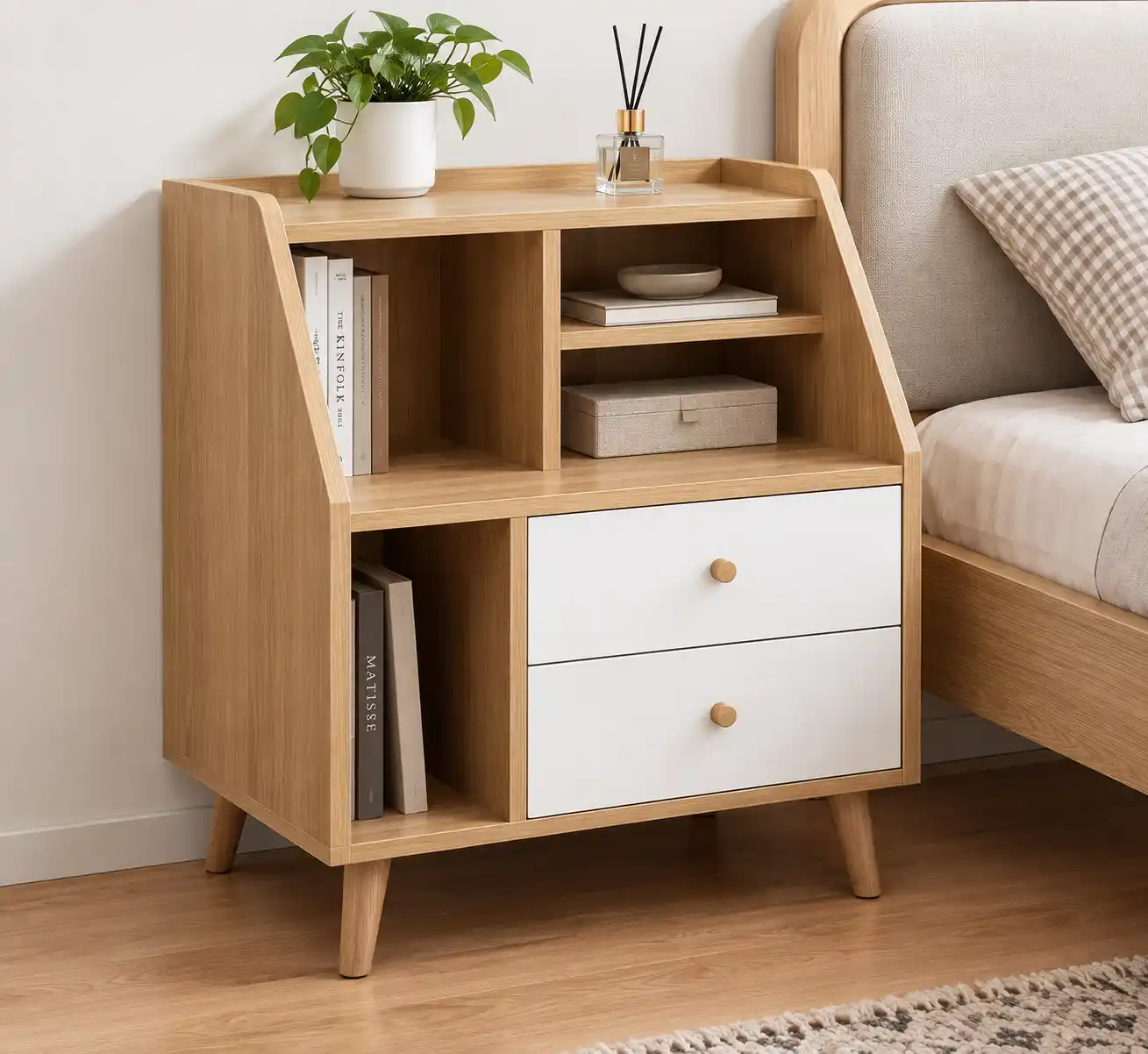 Tủ đầu giường nhựa Ecostar 18mm kháng nước tuyệt đối chân tủ và an toàn cho sức khỏe giấc ngủ