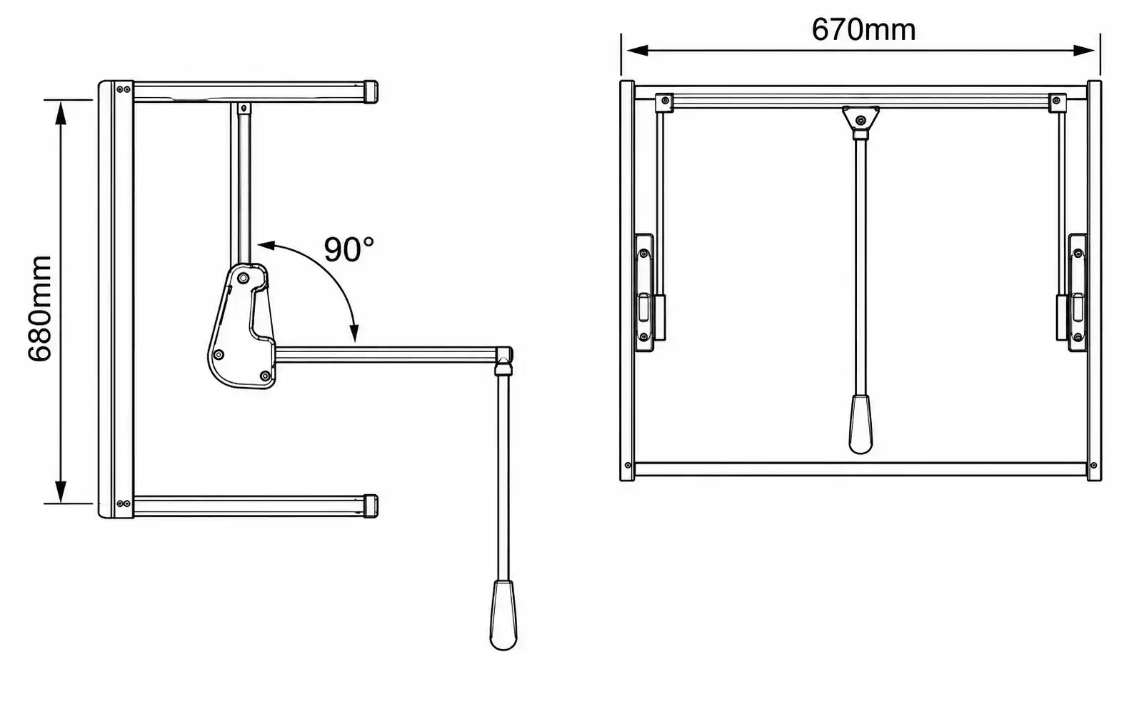 Bản vẽ kỹ thuật và thông số kích thước giá treo quần áo di động Cadman
