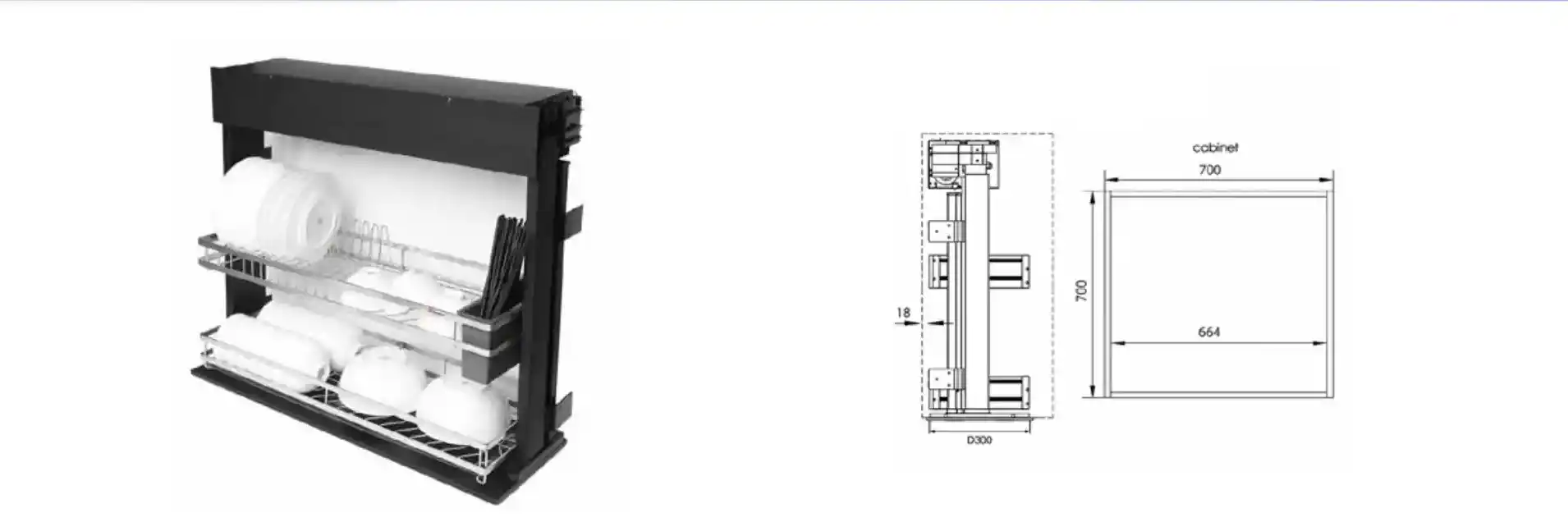 Cận cảnh giá bát nâng hạ điện Cadman chính hãng nguyên bộ