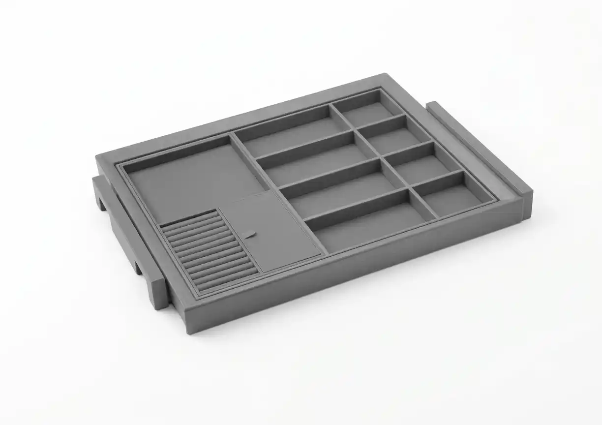 Mặt bằng chia ngăn ô khay đựng trang sức tủ quần áo Cadman