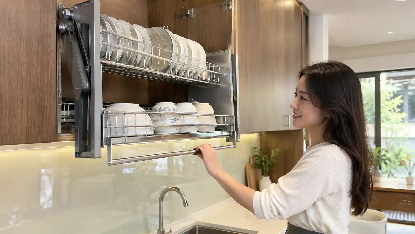 Giá bát nâng hạ mang lại trải nghiệm tiện lợi và an toàn cho mọi thành viên.